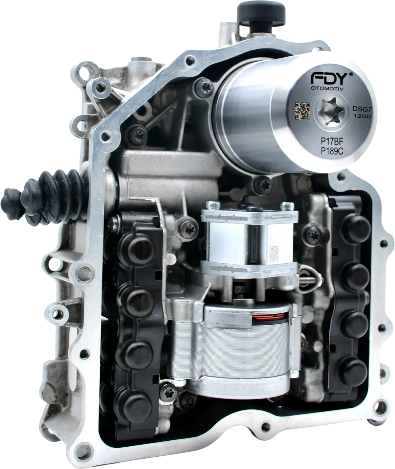 DQ200 mechatronic unit with the FDY reinforced pressure accumulator fitted